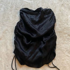 black silky zara skirt